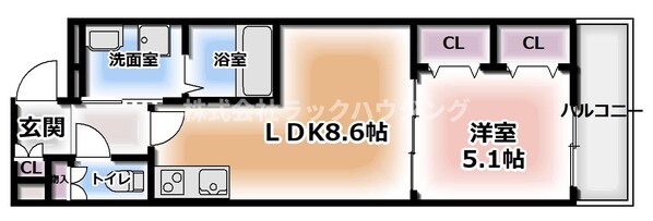 クレアール大久保町の物件間取画像